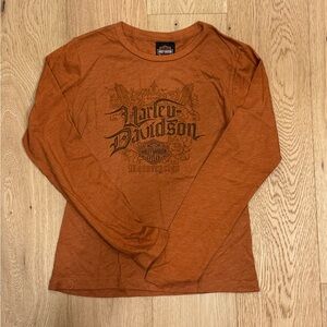Harley-Davidson Ladies Burnt Orange Long Sleeve Shirt
